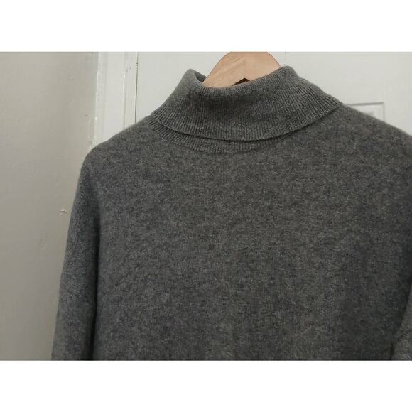 Halogen womens xlarge 100% cashmere turtleneck sweater gray - Picture 4 of 10